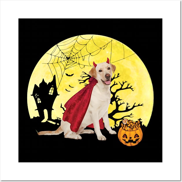 Happy Halloween Labrador Dogs Halloween Gift Wall Art by Rene	Malitzki1a